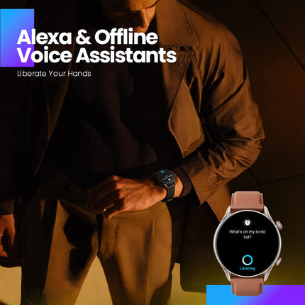 Amazfit Smartwatch GTR 3 Pro 46mm spordikell GPS-i, pulsi, une, stressi, SpO2 jälgimisega, üle 150 spordirežiimi, Bluetooth-kõnede, muusika juhtimise ja Alexaga