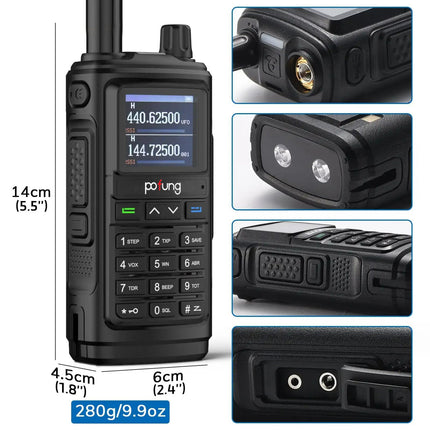 BF-17E kahe sagedusalaga raadiosaatja, pihuraadiod, pika levialaga kahesuunaline raadiosaatja 144-146/430-440MHz, 999 kanaliga, 1800 mAh akuga täiskasvanutele seiklusteks, õues kasutamiseks, telkimiseks