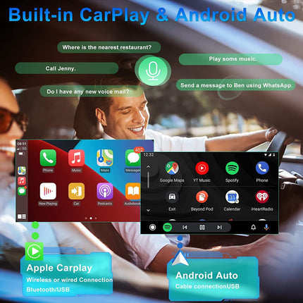 2+64G Android 13 autoraadio Carplay/Android Auto toega Ford Focus Mk2 2004-2011, 9-tollise ekraaniga autoraadio kahe DIN-iga, Bluetooth, navigatsioon, WiFi, Hi-Fi, FM/RDS, tahavaatekaamera, CANBUS