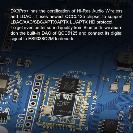 Topping DX3 Pro + Bluetooth 5.0 kõrvaklappide võimendi LDAC helidekooder DSD512 DAC madala müratasemega võimendi kodule ja arvutile, hõbedane-