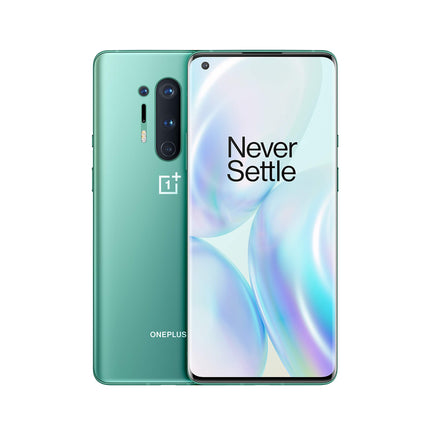 OnePlus 8 Pro 5G 12 GB RAM 256 GB SIM-kaardita nutitelefon kolmekordse kaamera, kahe SIM-kaardi ja integreeritud Alexaga. Glacier Green - 2-aastane garantii.