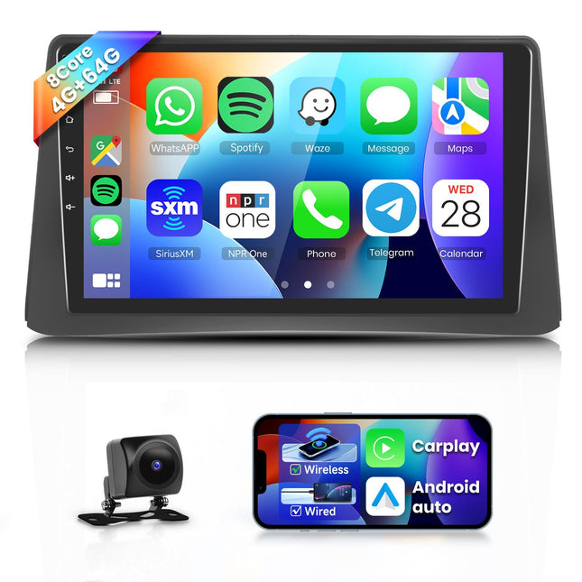 8 Core 4G+64G Car Radio Android 13 for Opel Mokka 1 2012-2016/Buick Encore 2013-2015, 9 inch HD IPS Touchscreen Car Radio with DSP Carplay Android Auto GPS Wi-Fi Bluetooth FM RDS Radio Rear View Camera