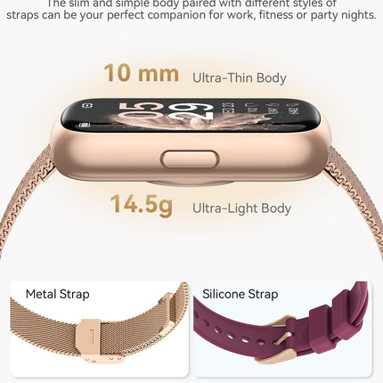 RUXINGX Smartwatch Women, 1.47″ Fitness Watch with 24 Sports Modes, 24H Heart Rate Monitor, SpO2, Sleep Monitor, Menstrual Cycle, IP68 Waterproof Sports Watch Pedometer with WhatsApp for Android iOS Rose Gold