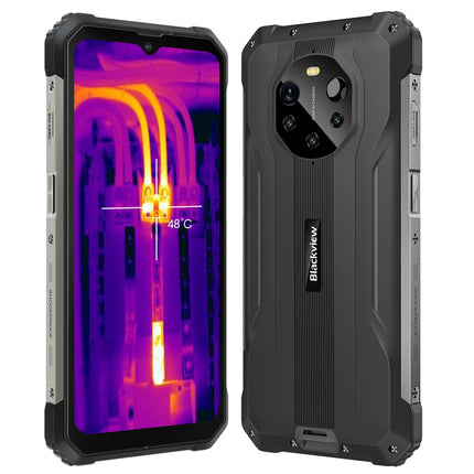 Blackview 5G Thermal Imaging Outdoor Smartphone Without Contract BL8800 PRO, 50MP Quad Camera, Dimensity 700 8GB+128GB, 6.58'' FHD+, 8380mAh Battery 33W Fast Charging, IP68 Rugged Mobile Phone NFC GPS OTG Black