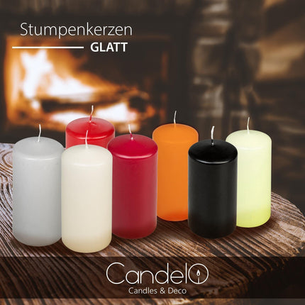 Candelo 8 küünla komplekt Jõulumeeleolu sambaküünlad - mustad - 4,8 cm x 8 cm - Jõuluküünlad Advendipärg - Advendiküünal Jõulukaunistused