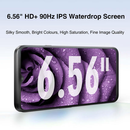 DOOGEE N55 Pro (16GB+256GB) Android 14 nutitelefon ilma lepinguta 6.56" HD+ 90Hz mobiiltelefon soodne, 5180mAh 13MP+8MP kaamera Octa Core Dual SIM 4G SIM-kaardivabad mobiiltelefonid Näotuvastus/OTG/GPS/Widevine L1 2024