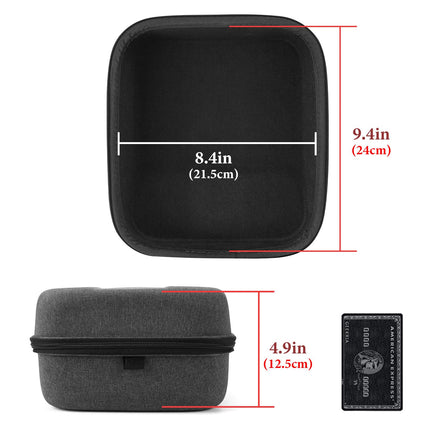 Geekria Shield Case for Large Over-Ear Headphones, Replacement Hard Shell Travel Case with Cable Storage, Compatible with Sennheiser HD660s 2, HD599, AKG K371 (Dark Gray)