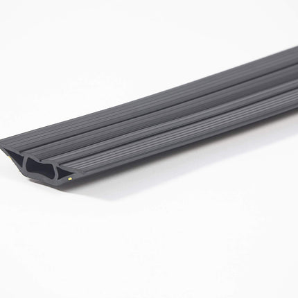 The Ramp People 1-Channel Flexible Cable Duct Black for the Floor 1m - 9m (9m long, main channel 20mm x 10mm) Cable Protector, Cable Duct