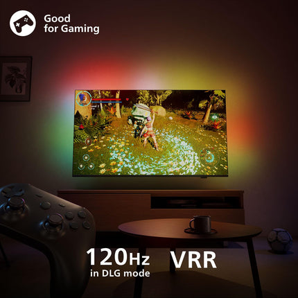 Philips Ambilight 55PUS8600 4K QLED nutiteler – 55-tolline ekraan koos P5 Perfect pildimootoriga Ultra HD, Titan OS, Dolby Vision ja Dolby Atmos heliga