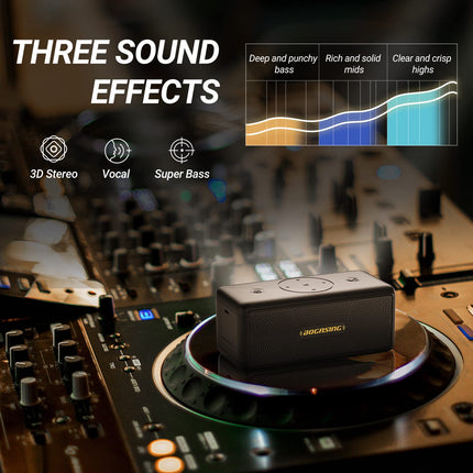 BOGASING Bluetooth Speaker M5 Music Box Portable, 40W Surround Stereo Sound &amp; Powerful Bass, 30H Battery, IPX7 Waterproof, EQ, Wireless, Bluetooth Box, USB Stick for Outdoors