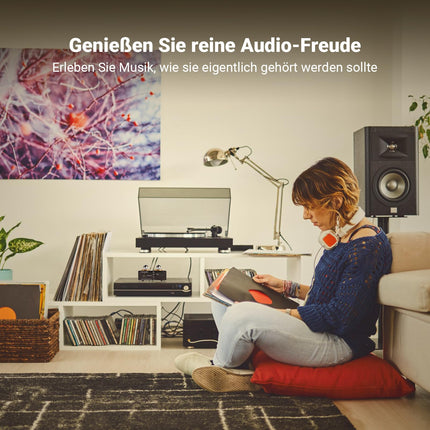 Fosi Audio BOX X2 fonotoruga eelvõimendi, HiFi eelvõimendi MM-plaadimängijatele võimenduse regulaatoriga, vahetatav vaakumtoru, MM/3,5 mm AUX-sisend, mini fonotoruga eelvõimendi DC 12V toiteplokiga