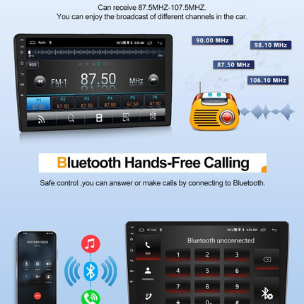 2+64GB CAMECHO Android 13 autoraadio navigatsiooniga VW Beetle'ile (2004-2010), millel on Carplay, Android Auto, kahe DIN-iga raadio, 6-tolline ekraan, Bluetooth, Mirror Link, FM/RDS, WiFi, SWC ja USB