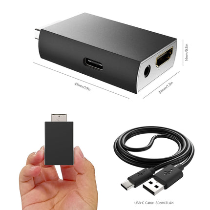MAYFLASH PS2-HDMI muunduri adapter, videomuundur PS2 HDMI muundur 3,5 mm audioväljundiga HDTV HDMI monitori jaoks, ühildub kõigi PS2 kuvarežiimidega