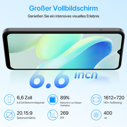 UMIDIGI mobiiltelefon ilma lepinguta, 16GB+128GB/1TB TF, 50MP+8MP, 6,6" HD+ ekraan, 5000mAh mobiiltelefonid, kaheksatuumaline 4G kahe SIM-kaardiga mobiiltelefon, G5 nutitelefon ilma lepinguta Android 13, sõrmejäljelugeja/näotuvastuse/OTG/GPS