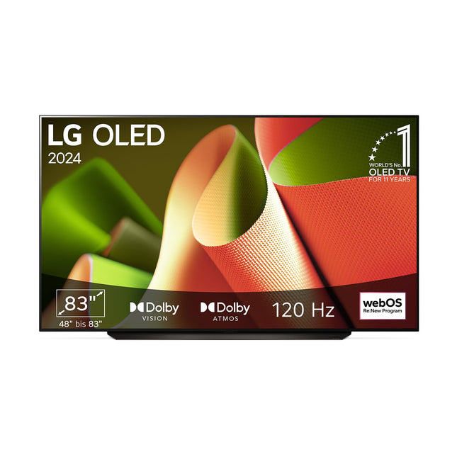LG OLED83B49LA televiisor 83" (210 cm) OLED-teler (α9 Gen7 4K tehisintellektiga protsessor, webOS 24, Dolby Vision, kuni 120 Hz) [Mudeliaasta 2024]