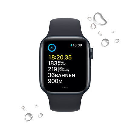 Apple Watch SE (2. põlvkond) (GPS, 40mm) – öösinine alumiiniumkorpus ja öösinine spordirihm – tavaline (taastatud)