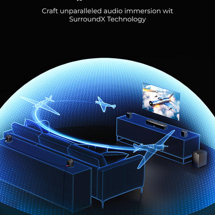ULTIMEA 7.1-kanaliline Dolby Atmose heliriba, 3D ruumilise heli süsteem kodukinole 4 ruumilise heli kõlariga, rakendus, kodukino helisüsteem, teleri heliriba subwooferiga, HDMI eARC, Bluetooth 5.3, Aura A60