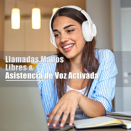 KVIDIO Bluetooth-kõrvaklapid, juhtmevabad kõrvaklapid 65-tunnise mänguajaga, intensiivne bass, juhtmevabad 5.2 Bluetooth-kõrvaklapid kõrva peale, kiire laadimine, pikk aku tööiga mobiiltelefonile
