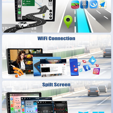 4G+64G 8Core CAMECHO Android 13 Car Radio for Opel Corsa 2015-2019/Opel Adam 2013-2016 with Navigation Carplay Android Auto, 9 inch Screen Radio 2 Din with Bluetooth RDS/FM WiFi Mirror Link DSP