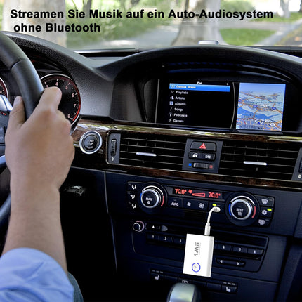 1Mii Bluetooth 5.3 adapter telerile, 2-ühes Bluetooth saatja-vastuvõtja, aptX adaptiivne ja HD traadita heli saatja-vastuvõtja pesa 3.5 kõrvaklappide stereosüsteemile, lennukile, MP3, 15 tundi mänguaega
