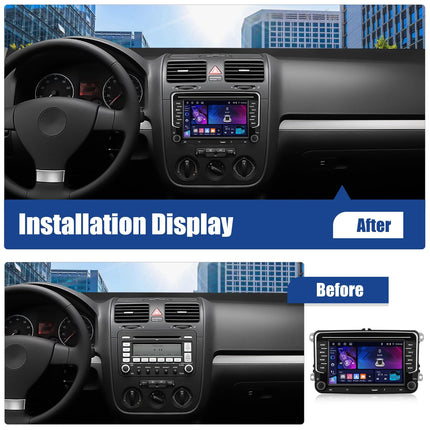 [4+64G] SIXWIN Android 13 autoraadio CarPlay/Android Auto/peegliühendusega VW Golf 5, Golf 6, Skoda Polo, Passat Tiguan Touranile, 7-tolline HD puuteekraan, toetab WiFi, GPS, Bluetooth 5.0, FM/RDS 32EQ