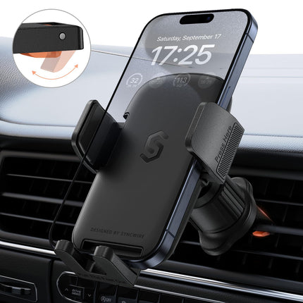 SYNCWIRE Car Phone Holder [Upgraded More Stable Version] Car Phone Holder Air Vent Car Mount with One-Button Release 360° Rotatable Car Phone Holder for iPhone, Galaxy, Pixel,