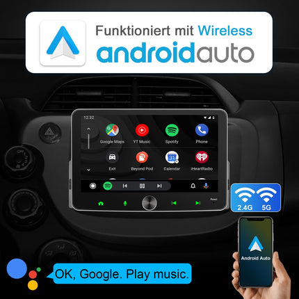 Android autoraadio 1Din juhtmevaba CarPlay juhtmevaba Android autoraadio ekraaniga 7-tolline 4G+64G Car Play puutetundlik ekraan Bluetoothi, FM/AM RDS WiFi GPS Navi SWC EQ 1 Din