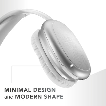 Music Sound | Bluetooth Headphones MAXI2 | On-ear Bluetooth 5.0 headphones - Playtime 22h - Charging 1.5h - Integrated microphone - Controls on the pavilion and adjustable headband, white color