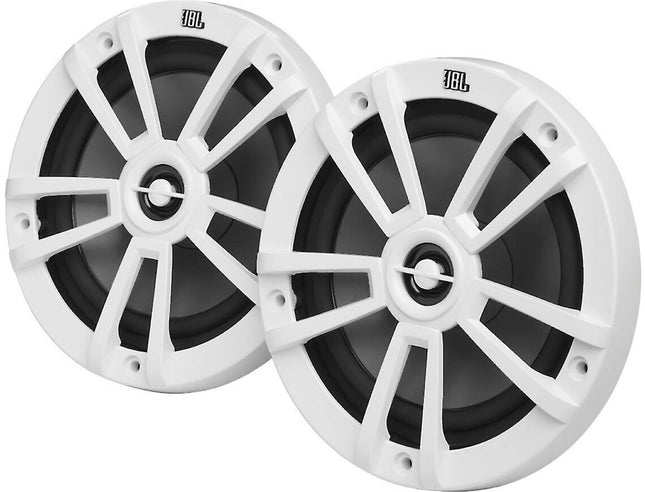 JBL Stage Marine Speakers Waterproof 6-1/2" (160mm) - 180 Watt Two-Way High-Performance Marine Speakers - UV and Saltwater Resistant Outdoor In-Wall Speakers - Color: White