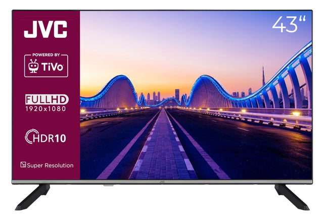 JVC 43-tolline nutiteler, millel on TiVo Full HD tugi, HDR-teler kolmekordse tuuneriga, LED-teler LT-43VF7555