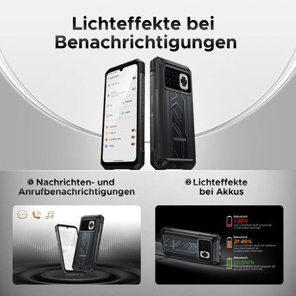 DOOGEE Fire 6 Max 5G välistingimustes kasutatav mobiiltelefoni termokaamera, 20GB+256GB 20800mAh 33W välistingimustes kasutatav nutitelefon ilma lepinguta, 50MP+20MP öönägemine, kaks 120M taskulampi, 6.78" FHD+ 120Hz, LED-tuli/NFC/Face ID/kaks SIM-kaarti