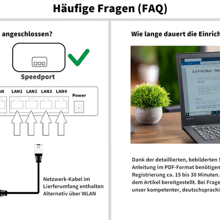 GEQUDIO IP-telefon GZ-6 toiteplokiga - Fritzboxi ja Telekomiga ühilduv - esmaklassiline käed-vabad süsteem ja kallutatav ekraan - Fritz!Boxi telefonisüsteemi, Sipgate'i, Telekomi ja Speedporti kasutusjuhend - WLAN Bluetooth