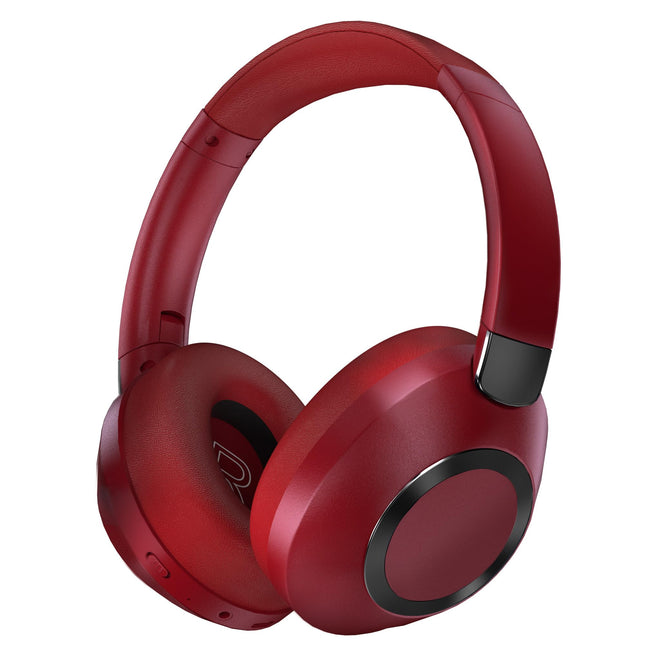 Lankey Sound Bluetooth kõrvaklapid, juhtmevabad kõrvaklapid aktiivse hübriidmüra summutusega, 100 tundi mänguaega, juhtmevabad, Bluetooth 5.3, Hi-Fi heli, kerged ja kokkupandavad, reisimiseks/tööks/koduks, punased