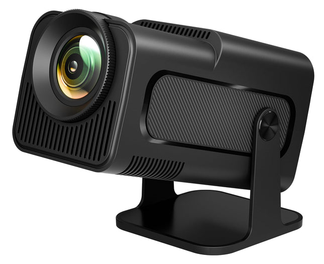 LQWELL HY320 peegelminiprojektor, natiivne 1080P, 4K tugi, HDMI, USB ja 3,5 mm portidega, juhtmega ekraanipeegeldus, kaasaskantav kodu- ja välistingimustes kasutatav projektor