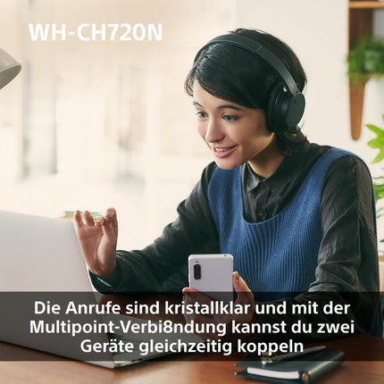Sony WH-CH720N juhtmevabad Bluetooth-mürasummutavad kõrvaklapid kõrge helikvaliteediga, ümbritseva heli režiimiga, kerge disainiga, kuni 50-tunnise akueaga, iOS ja Android - roosa