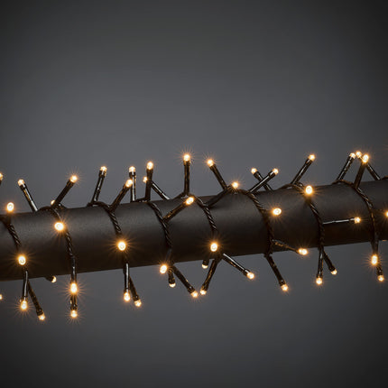Konstsmide Micro LED kompaktvalgustid, 800 merevaigukollast dioodi, 30V välistingimustes kasutatav trafo (IP44), 6W, must kaabel - 3869-800, merevaigukollane