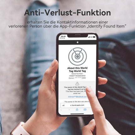 CHZHVAN võtmeleidja nutikas õhusilt, ühildub Apple Find My rakendusega (ainult iOS), Bluetooth-võtmejälgija võtmete, rahakottide, kottide, kohvrite jaoks, IP67 veekindel, vahetatav aku