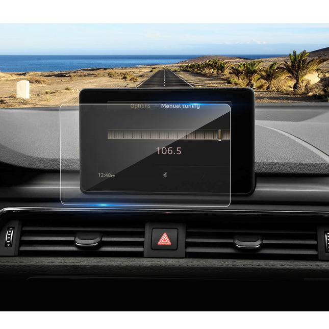 Coleya navigatsiooniekraanikaitse, mis ühildub Audi A4 A5 2016-2019/Audi Q5 2017-2020 mudelitega, Audi A4 A5 Q5 karastatud klaasist ekraanikaitse, 9H kriimustuskindel GPS-ekraanikaitse (7 tolli)