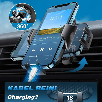 VANMASS autotelefoni hoidik 2025 uuendus Super stabiilne 3-ühes iminapp ja ventilatsioon 100% ohutu universaalne autotelefoni hoidik Paindlik sobib kõigile iPhone 16/15 /14/13 Pro Max Samsung S24/S23 Xiaomi