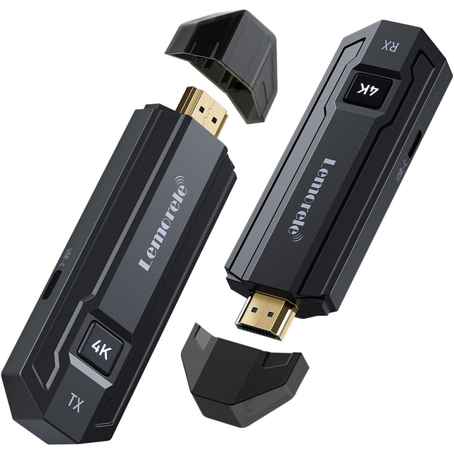 Lemorele 4K HDMI juhtmevaba saatja ja vastuvõtja, 5G HDMI juhtmevaba edastus toetab 8 saatjat 1 vastuvõtjale, HDMI juhtmevaba video ja heli voogesitamiseks sülearvutist/arvutist/kaamerast monitori/projektorisse/telerisse