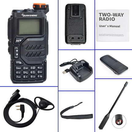 HYS Quansheng UV-K5 VHF UHF 5W raadiosaatja laadija laetavate akude kahesuunaline raadio