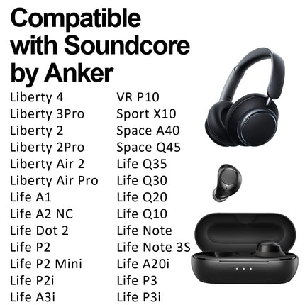 Aiivioll USB-C laadimiskaabel Anker Soundcore Life P2 P3 A1 X10 Q30 Q35 Q10 kõrvaklappidele Dot 2 Note Liberty 4, Air 2, 3 Pro kõrvaklappidele, USB A-tüüpi C kiirlaadimise asenduskaabel (1M)