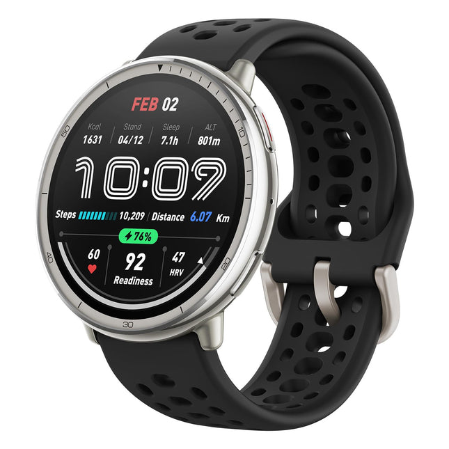 Amazfit Active 2 nutikell 44mm, tehisintellekt, hääljuhtimine, GPS ja tasuta kaardid, 10-päevane aku tööiga, aktiivsusmonitor enam kui 160 spordirežiimiga, 5 ATM veekindlus Androidile ja iPhone'ile
