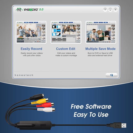 USB Video Grabber – August VGB350 Converter with Composite and S-Video connection for digitizing VHS Hi8 cassettes to DVD USB hard drive – Supports SECAM PAL NTSC – Compatible with Windows