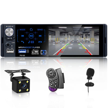 RDS autoraadio 1 DIN Bluetooth handsfree autoraadio 4,1-tollise ekraaniga 1 DIN autoraadio puutetundliku ekraaniga FM AM tahavaatekaameraga topelt USB/TF/AUX