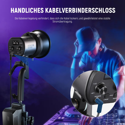 NEEWER 1,8 m D-tüüpi isas-alalisvoolu emaspistik toitekaabel, toitejuhe MS60 MS60B MC60C MS150B pidev LED-videovalgusti, NC010