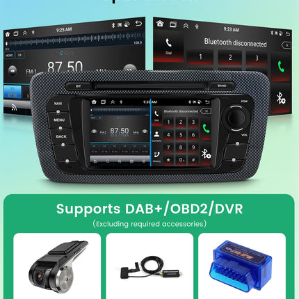 Rimoody 1G+32G Android 13 autoraadio 2 DIN Seat Ibizale 2009-2013 koos navigatsiooni, GPS, WiFi, 6,2-tollise autoraadioga, iOS/Android Mirror Link, Bluetooth, FM/RDS raadio, EQ, roolil juhtimine, tahavaatekaamera