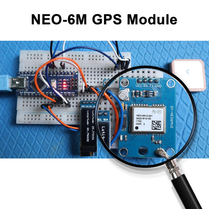 APKLVSR GPS Module with Antenna Flight Control, Position Module MWC IMU APM2 for Arduino (2 pieces)