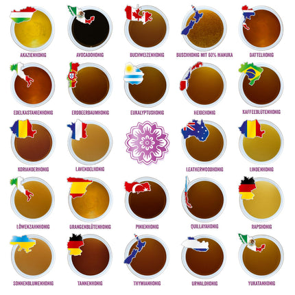 Corasol Premium Honey World Tour Advent Calendar with fine classics &amp; special rarities (1200 g)