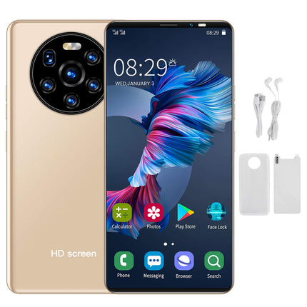 LANDVO mate40 pro Android-telefon, 5,45-tolline lepinguta nutitelefon, odav, 512 MB RAM + 4 GB ROM kahe SIM-kaardiga nutitelefon, 2 MP + 5 MP kahekordne kaamera 1500 mAh akuga Android 6.0 jaoks